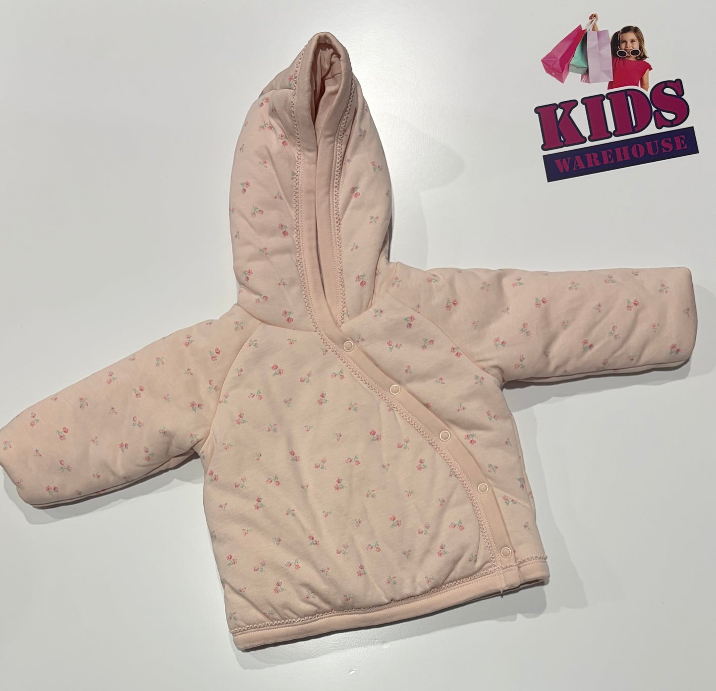 Next Pink, Floral Print Hoodie Size 00