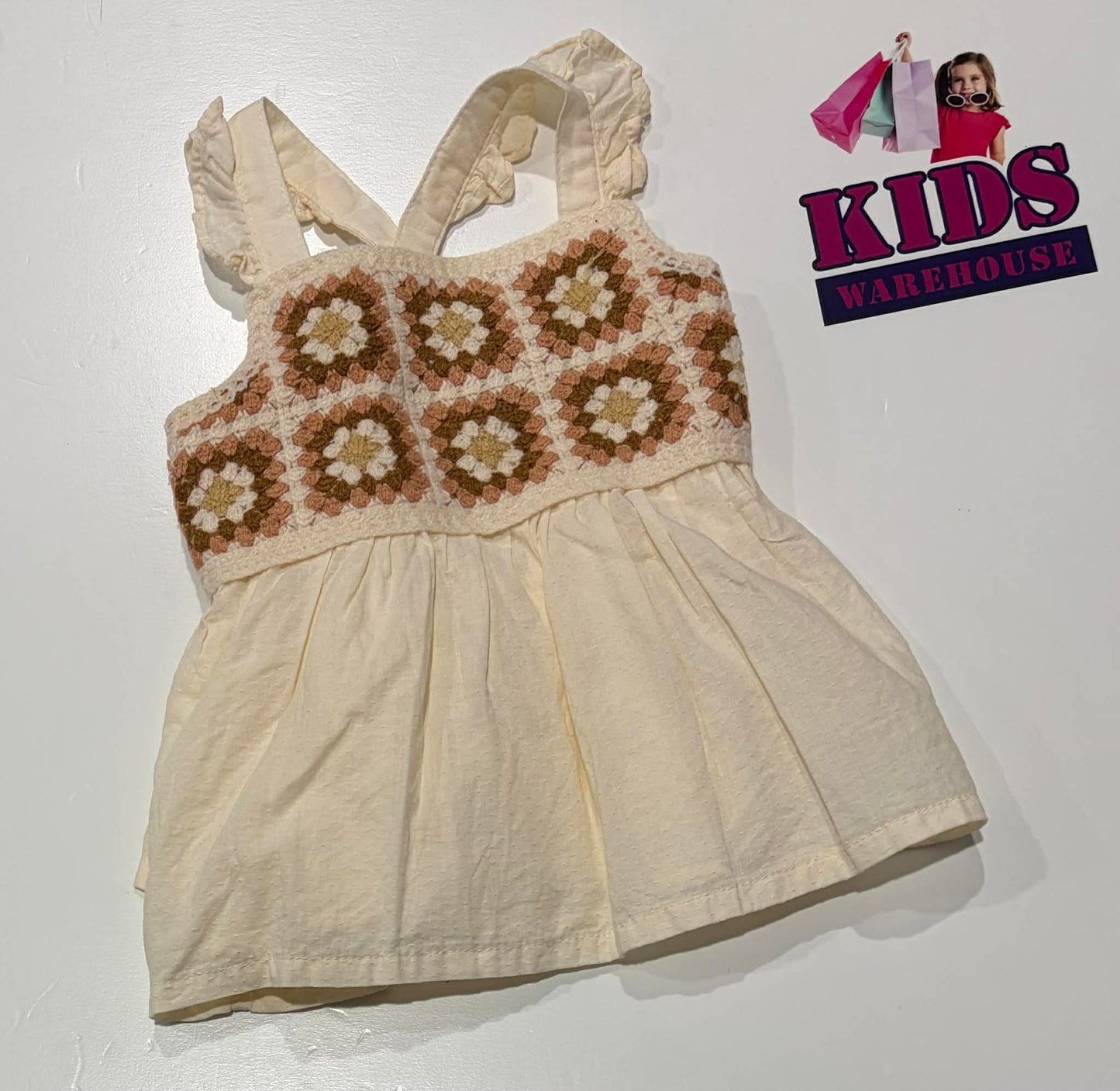 Haute Hippie White Dress With Brown Pattern Size 1