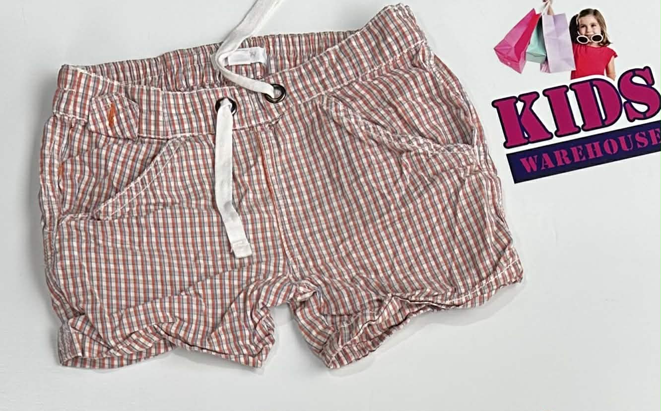 PureBaby White, Blue & Orange Shorts Size 00