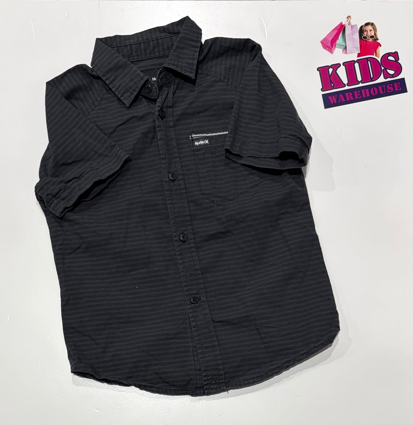Hurley Black, Stripe Top Size 4