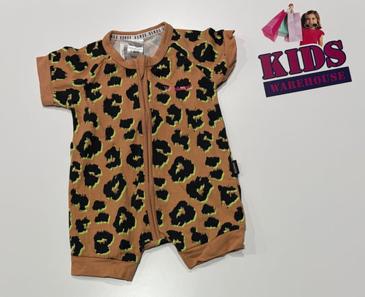 Bonds Wondersuit Leopard Print Jumpsuit Size 000