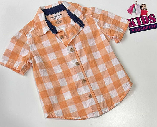 Tommy Bahama Orange & White Top Size 4