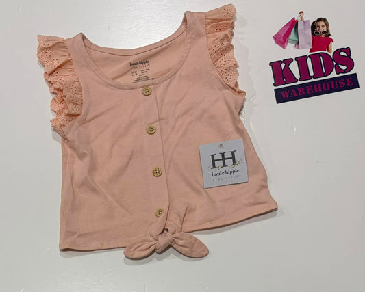 Haute Hippie Pink Sleeveless Button Up Top Size 2