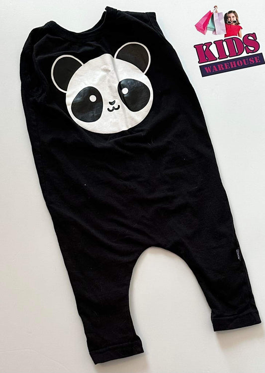 Black & White Panda Graphic Jumpsuit Size 1