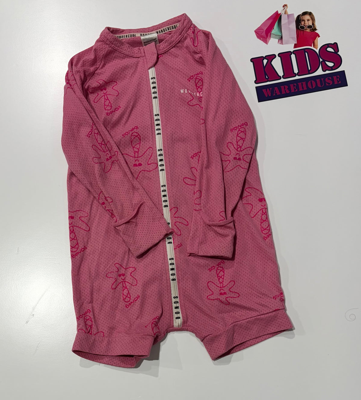 Bonds Pink, Palm Tree Wondercool Size 2