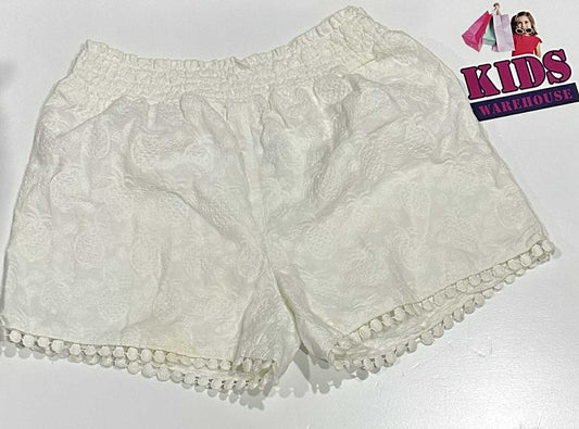 Seed Heritage White Shorts With Pineapple & Flower Pattern Size  14