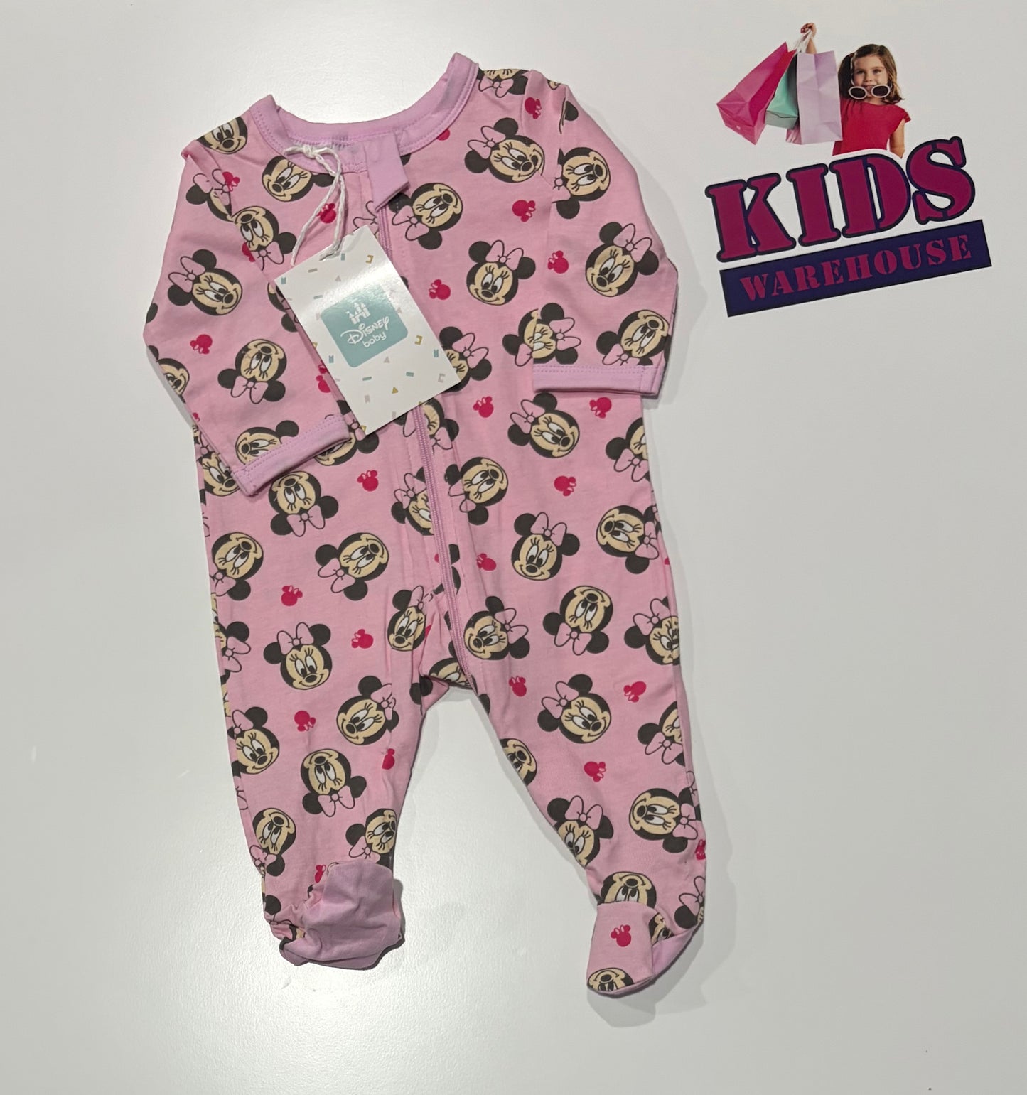 Not Used Disney Pink, Minnie Mouse Print Jumpsuit Size 000