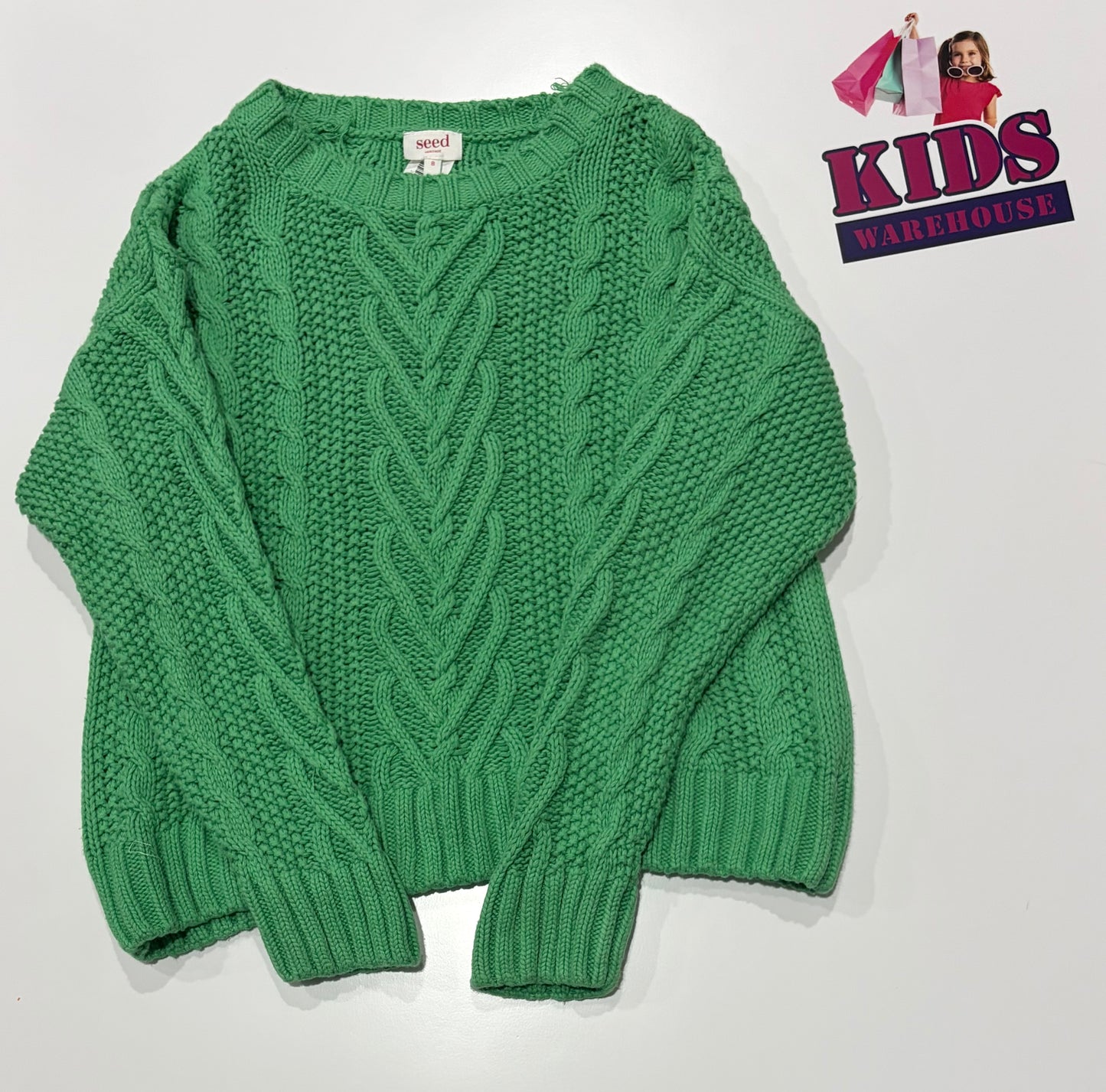 Seed Heritage Green Knit Sweater Size 8