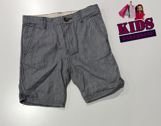 H&M White, Black Stripe Shorts Size 6
