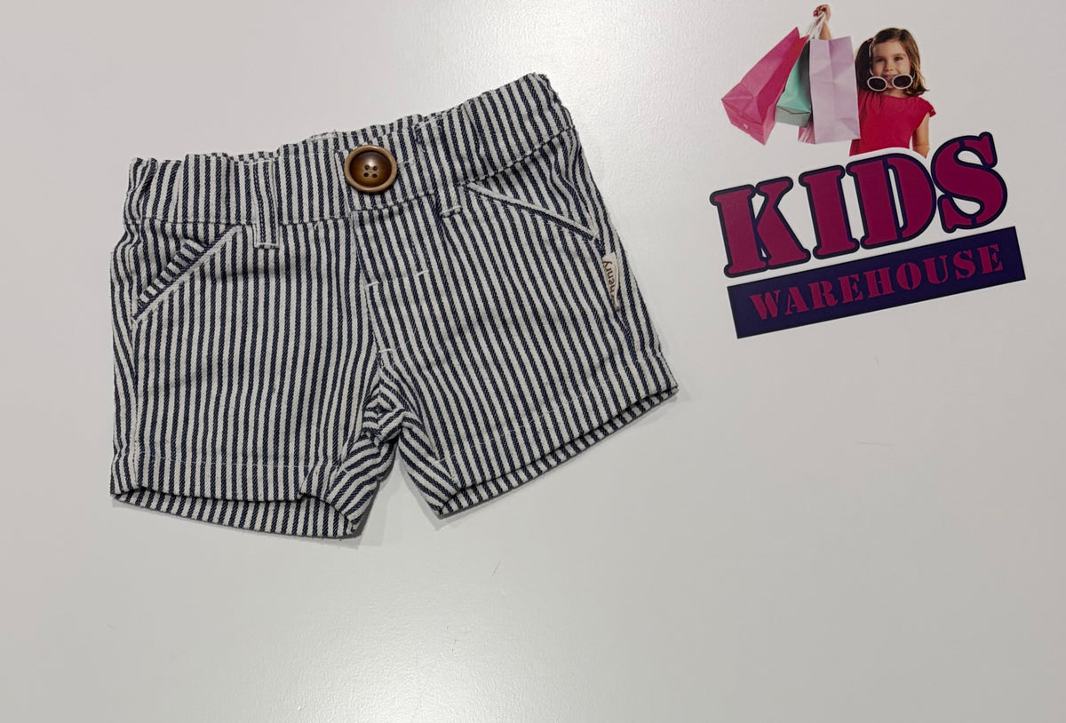 Henry White, Black Stripe Shorts Size 000