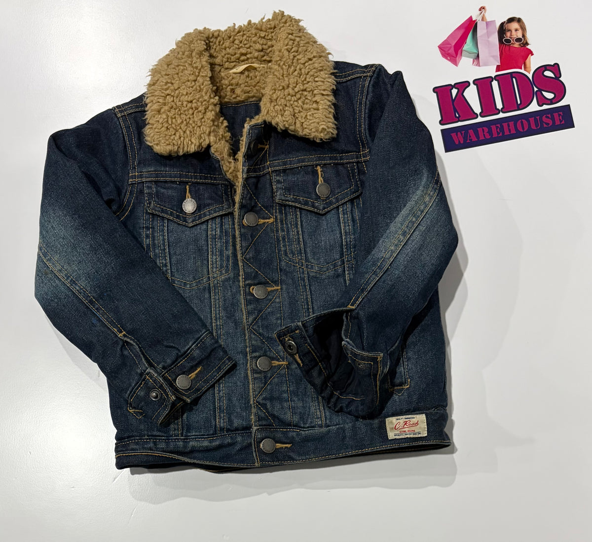 Country Road Denim Sherpa Lined Jacket Size 4