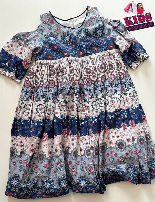 Pumpkin Patch Blue Floral Dress Size 6