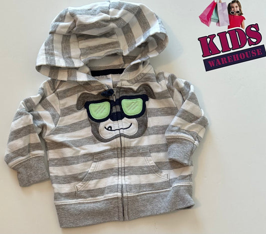 Carter’s Puppy Print Zip Up Hoodie Size 000