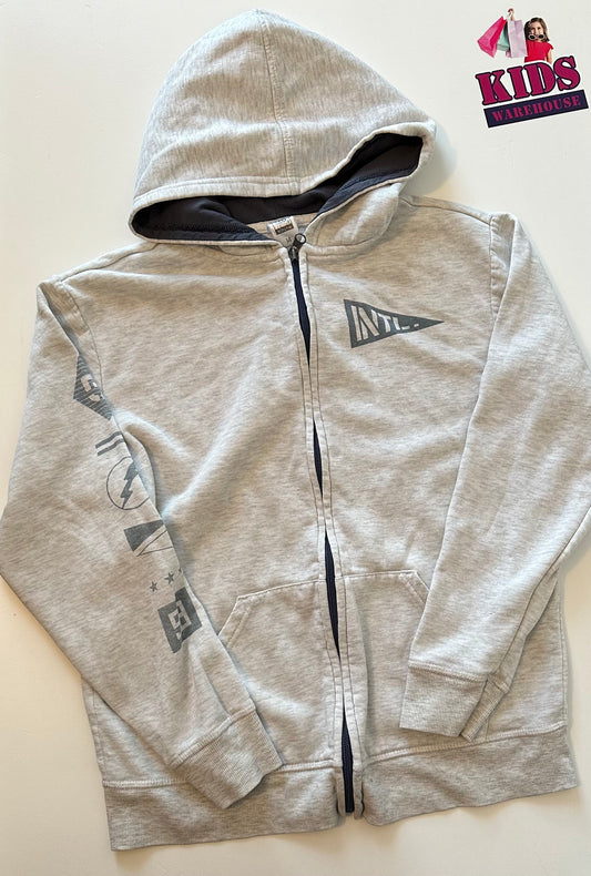 Grey Zip Up Hoodie Size 14