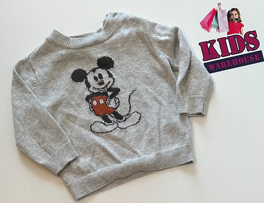 Disney Mickey Mouse Knit Jumper Size 00