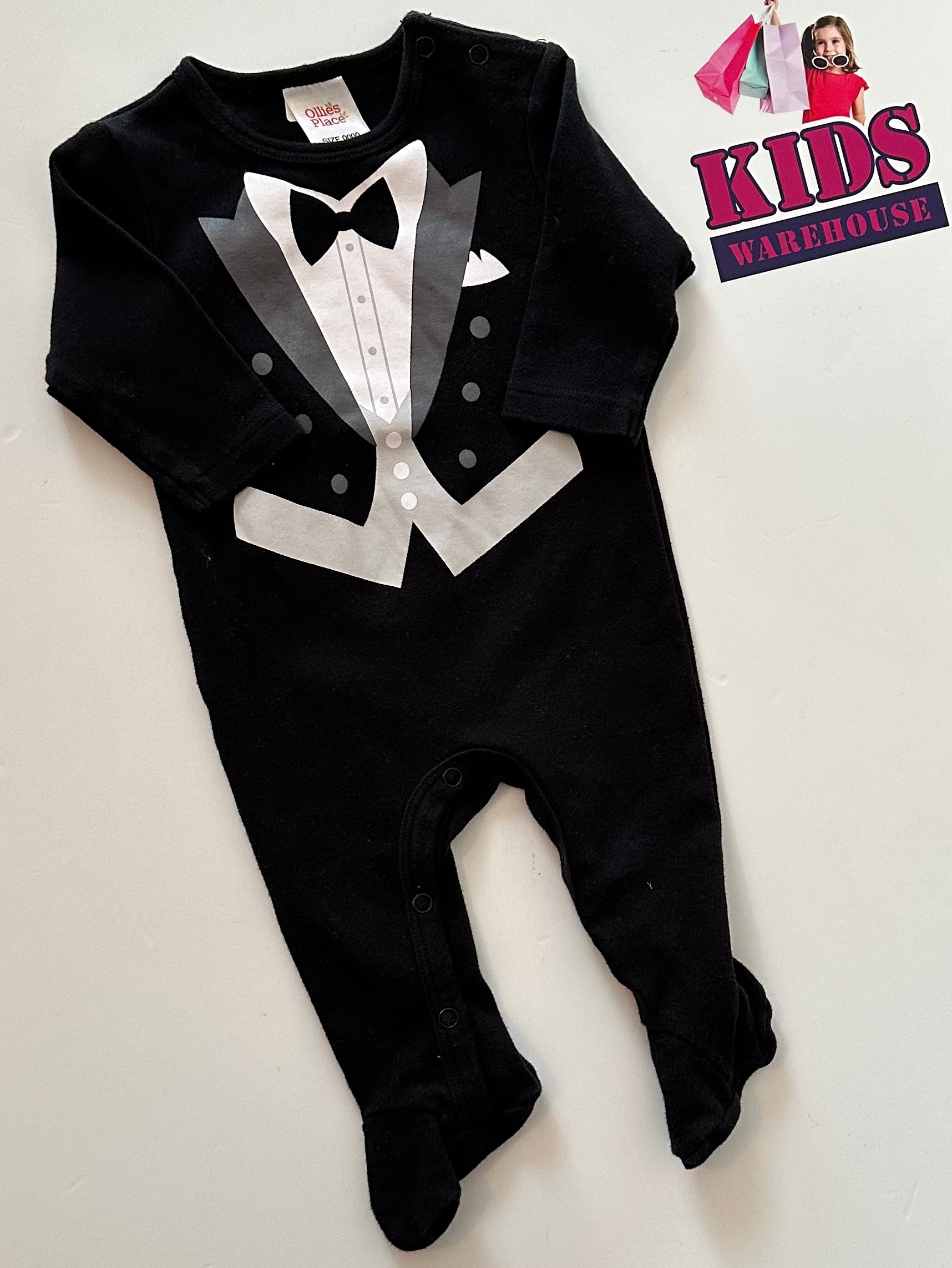 Ollie’s Place Black Formal Theme Jumpsuit Size 0000 – Kids Warehouse AU