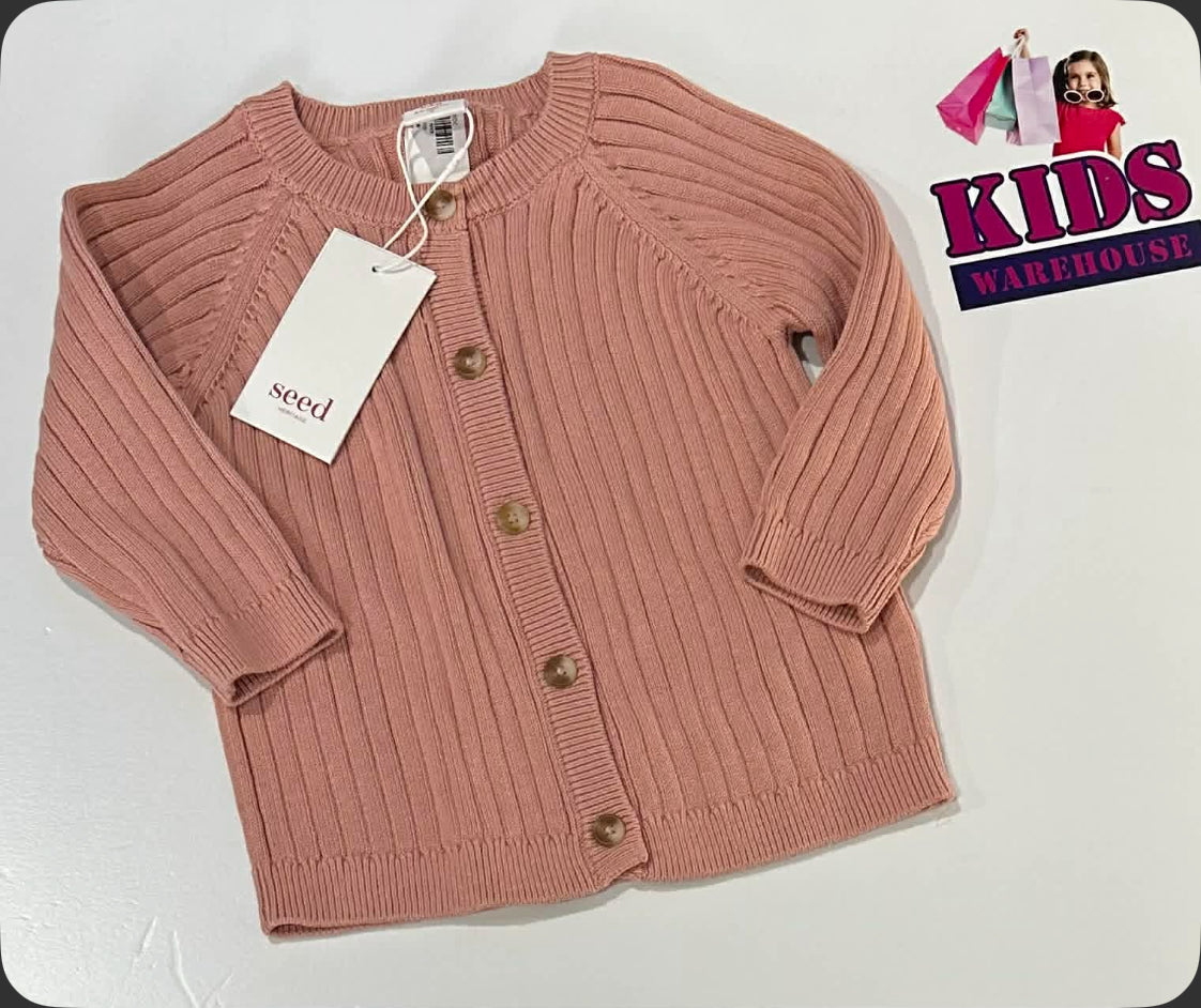 New Seed Heritage Pink Knit Cardigan Size 0