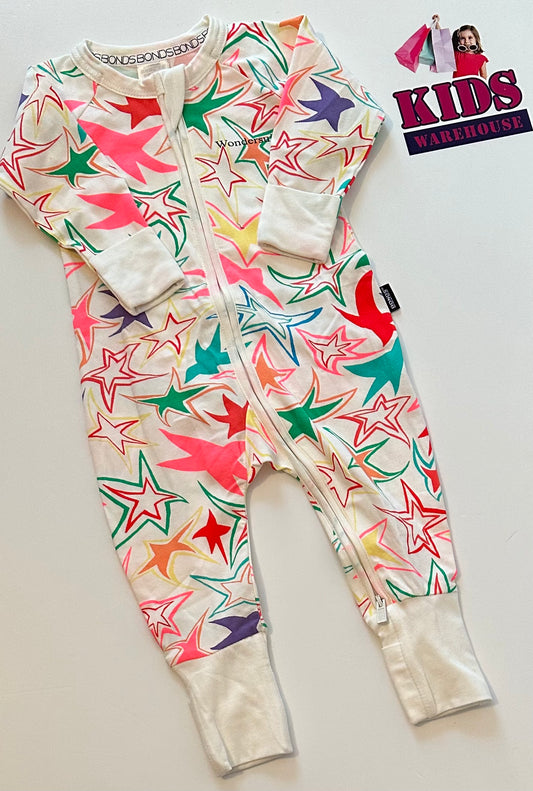 New Bonds Star Print Wondersuit Size 00