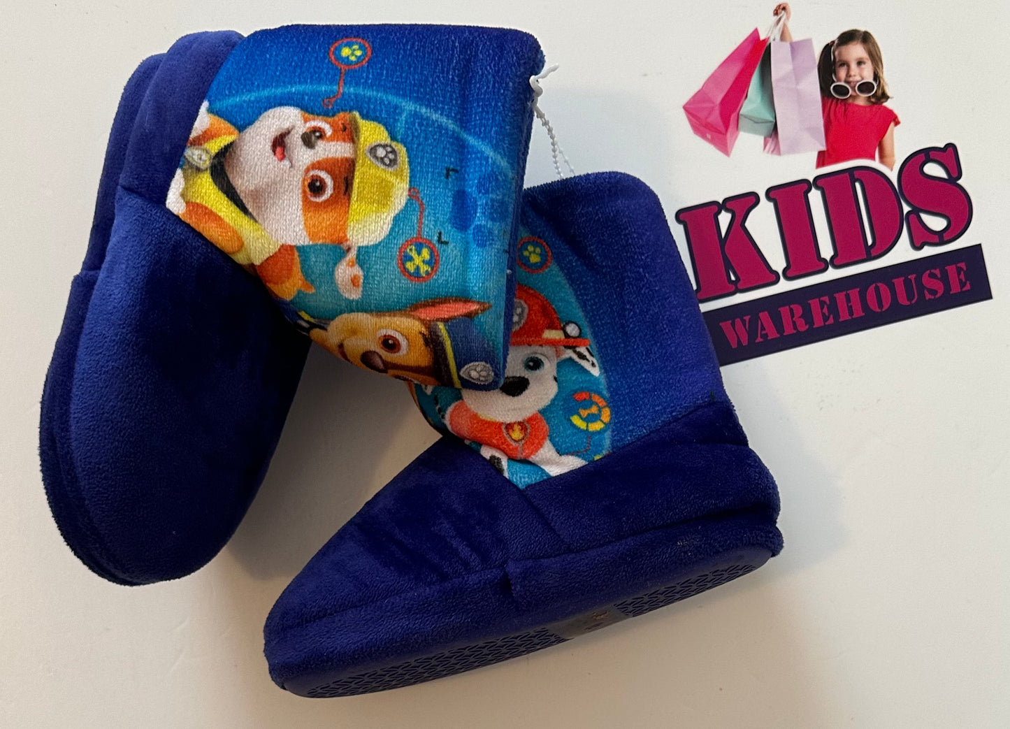 Paw Patrol Blue Slippers Size 6 (Child)