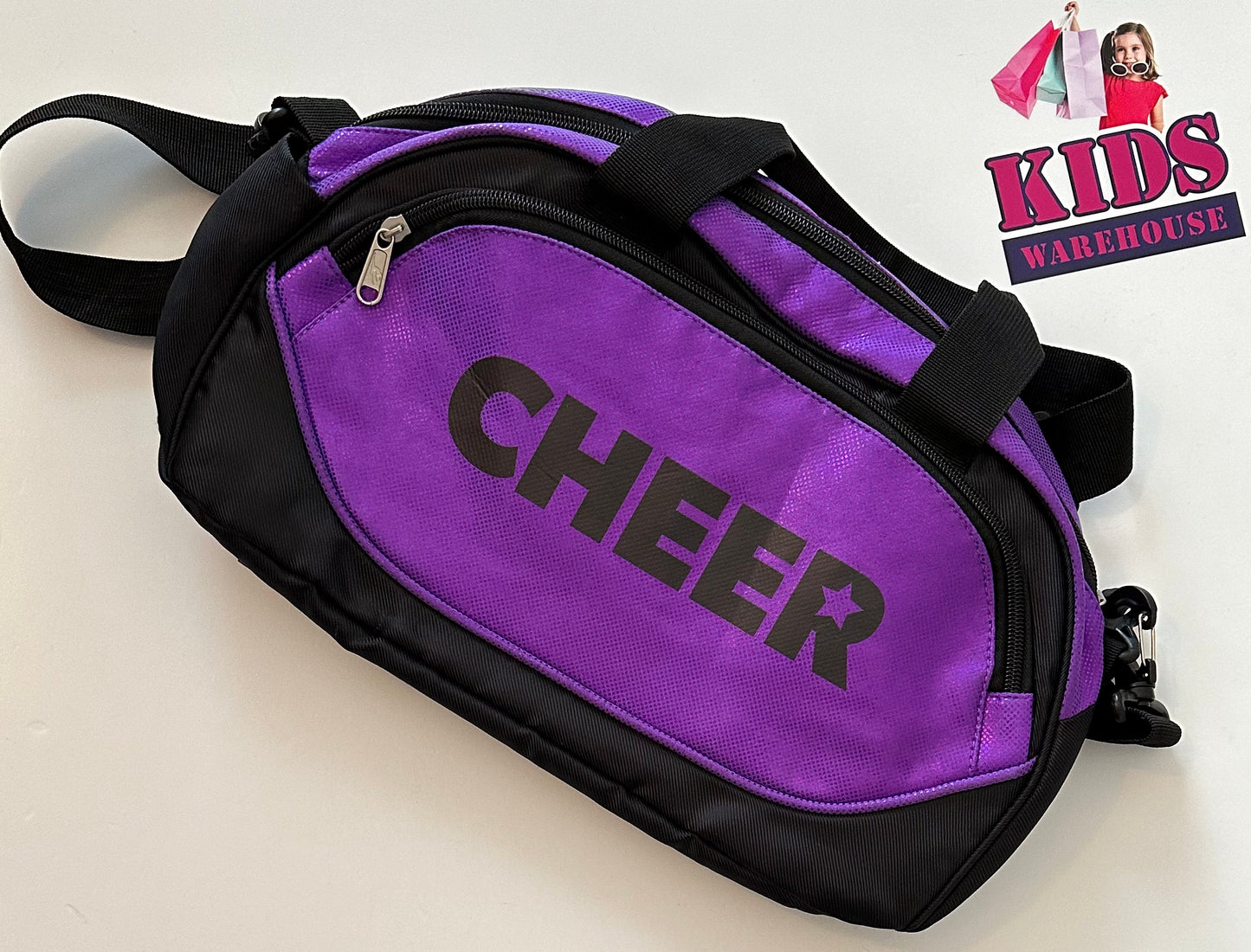 Purple “Cheer” Shimmer Bag