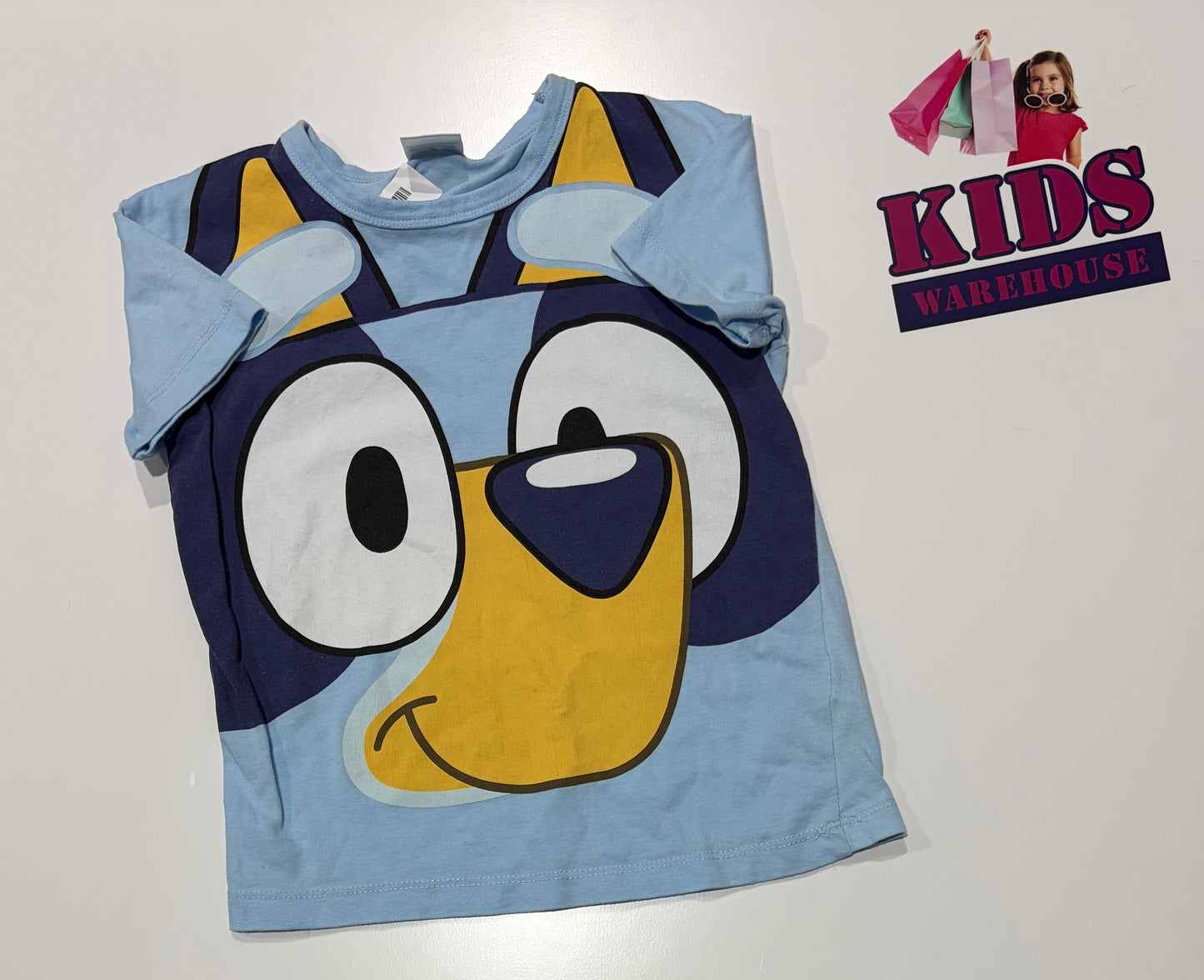 Bluey Blue, Character Print Top Size 4