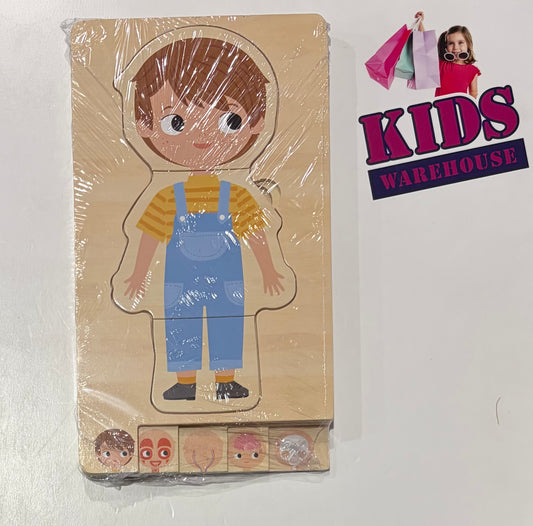 Wooden Play Human Body Layers Puzzle
