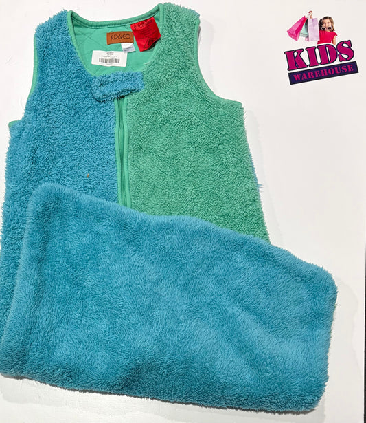 Kip & Co Fuzzy Green, Blue Size 2