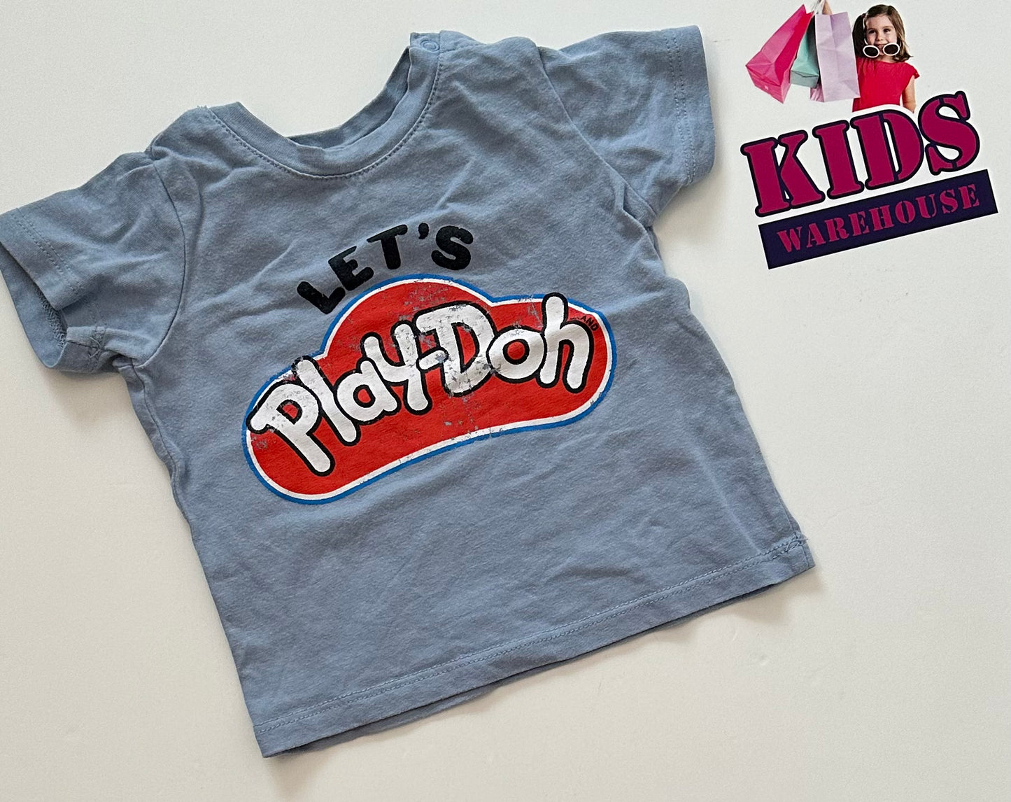 Cotton On “Let’s Play-doh” Blue Top Size 00