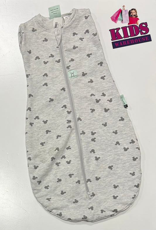 Disney X Ergo Pouch Australia Grey, Mickey Mouse Print Size 000 (0-3 Months, 3-6kg) TOG 1