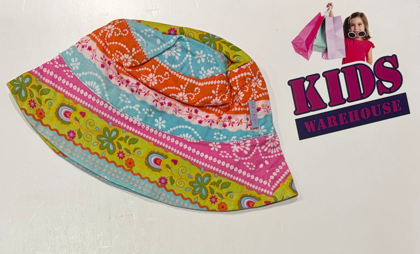 Blue Sky Multi-Coloured Pattern Bucket Hat Size 2