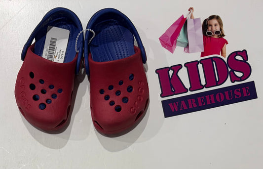 Crocs Red, Blue Sandles Size 4 (Child)