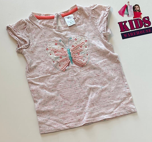 Target 3D Pink Butterfly Top Size 3