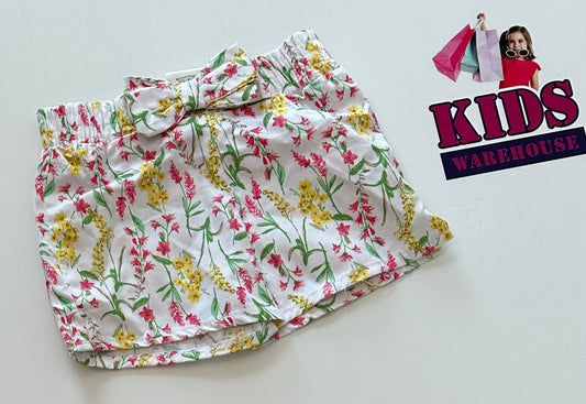 Floral Shorts with Bows Size 00