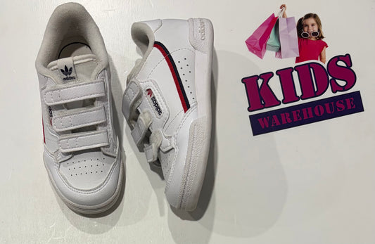 Adidas White, Red, Black Runners Size US8/UK7.5 (Child)