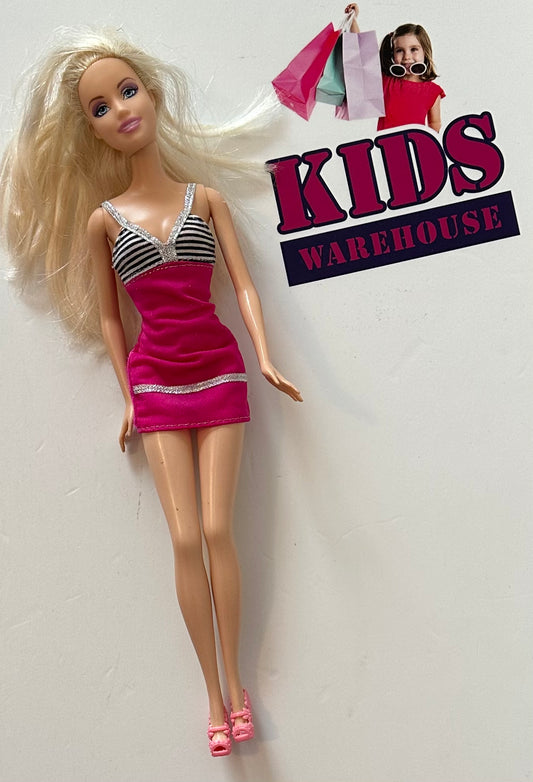 Barbie with Pink Stripe Dress