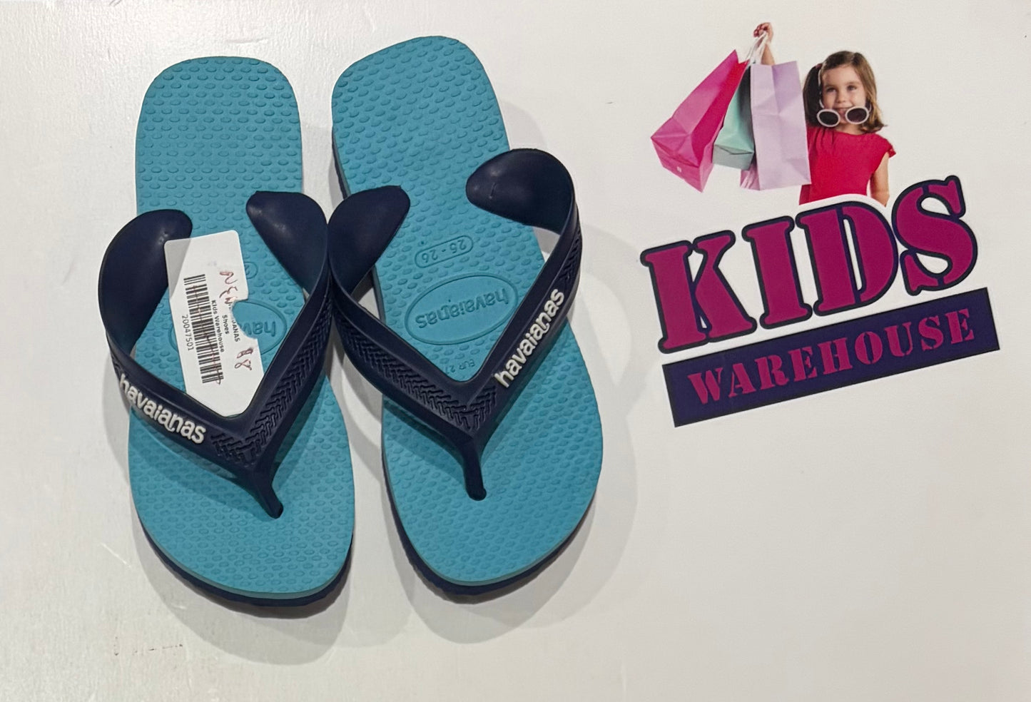 Havaianas Blue Thongs Size 10 (Child)