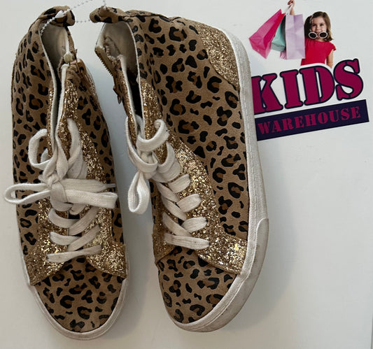 Target Leopard Glitter Hightop Size 4 (Youth)