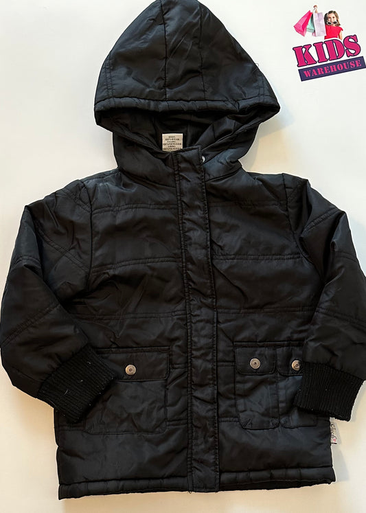 Ouch Black Puffer Jacket Size 6