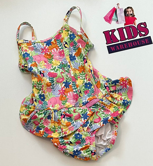 JoJo Maman Bebe Floral Bathers with Nappy Insert Size 0