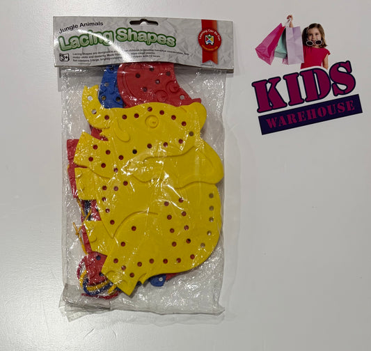 Jungle Animals Lacing Shapes