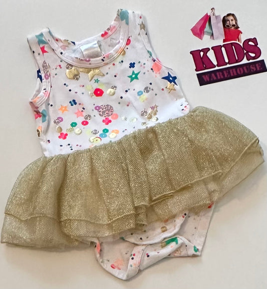 Bonds Confetti Print Gold Tutu Size 0