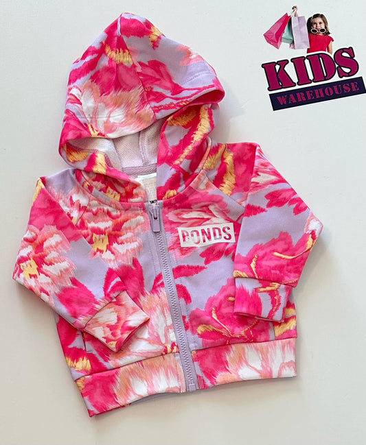 Bonds Pink & Purple Hoodie Size 000