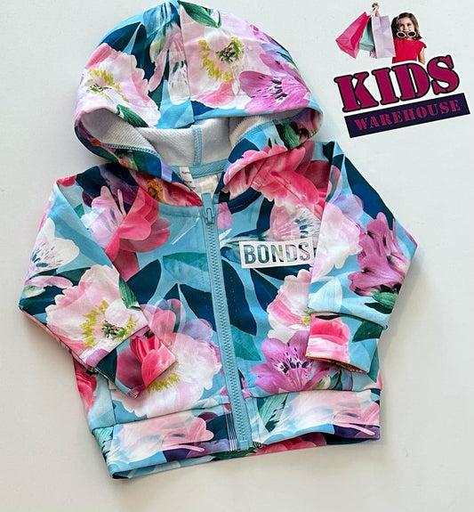 Bonds Blue & Pink Hoodie Size 000