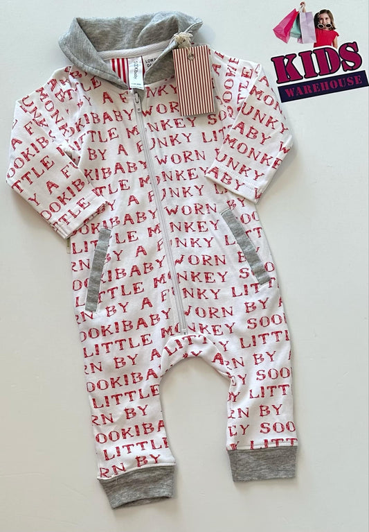 New Sooki Baby White & Red Jumpsuit Size 000