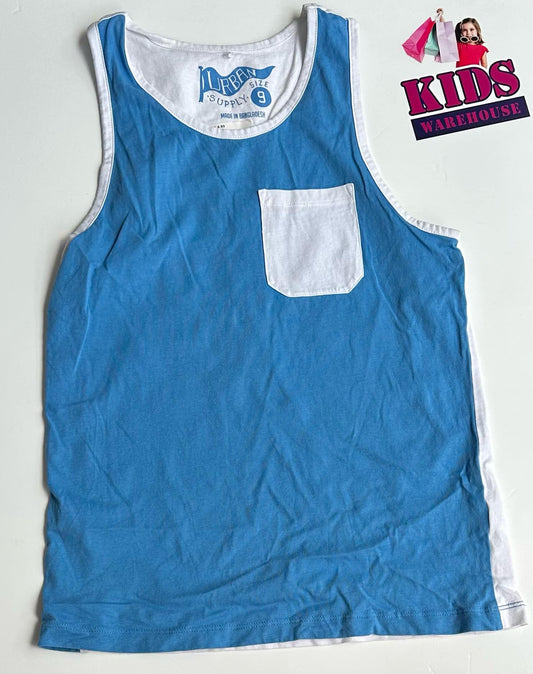 Urban Supply Blue & White Singlet Size 9