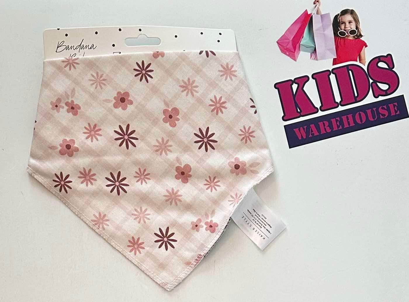 NEW Kaiser Style Bandana Bib Pink Floral