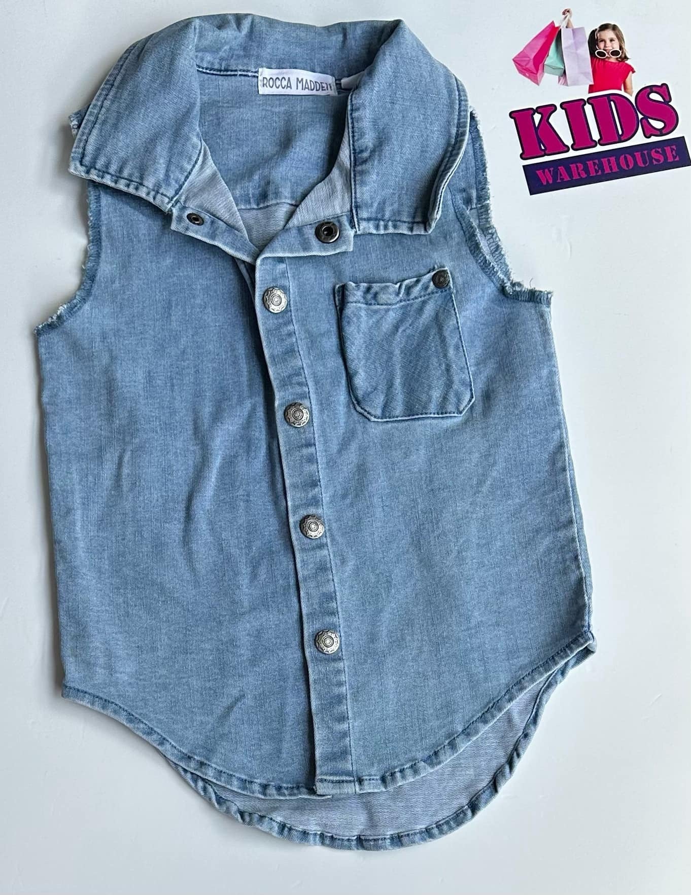 Rocca Madden Blue Denim Vest Size 4