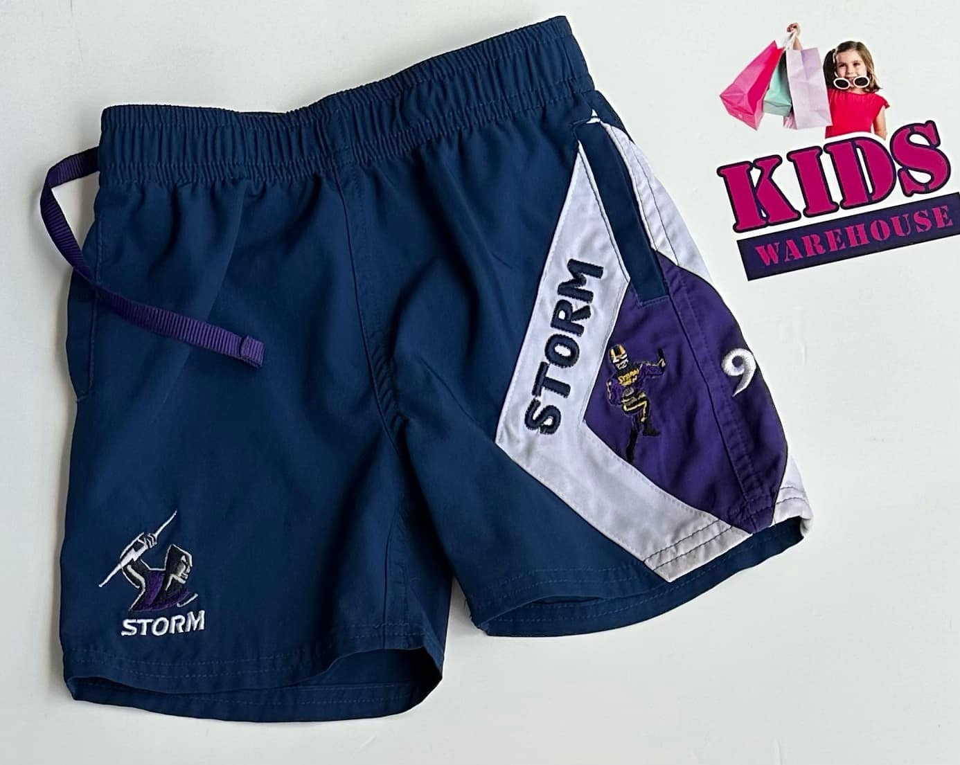 NRL Melbourne Storm Shorts Size 0