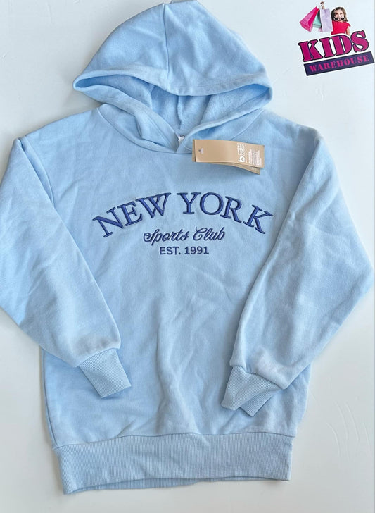 New Anko Blue Soft Hoodie Size 8