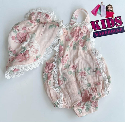 Baby Berry Pink 2 Piece Bodysuit Set Size 000